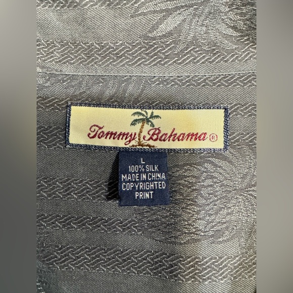 Tommy Bahama Relax Size LRG 100% Silk Bahama Colada Hurricane Tommy Short Sleeve - Picture 6 of 8